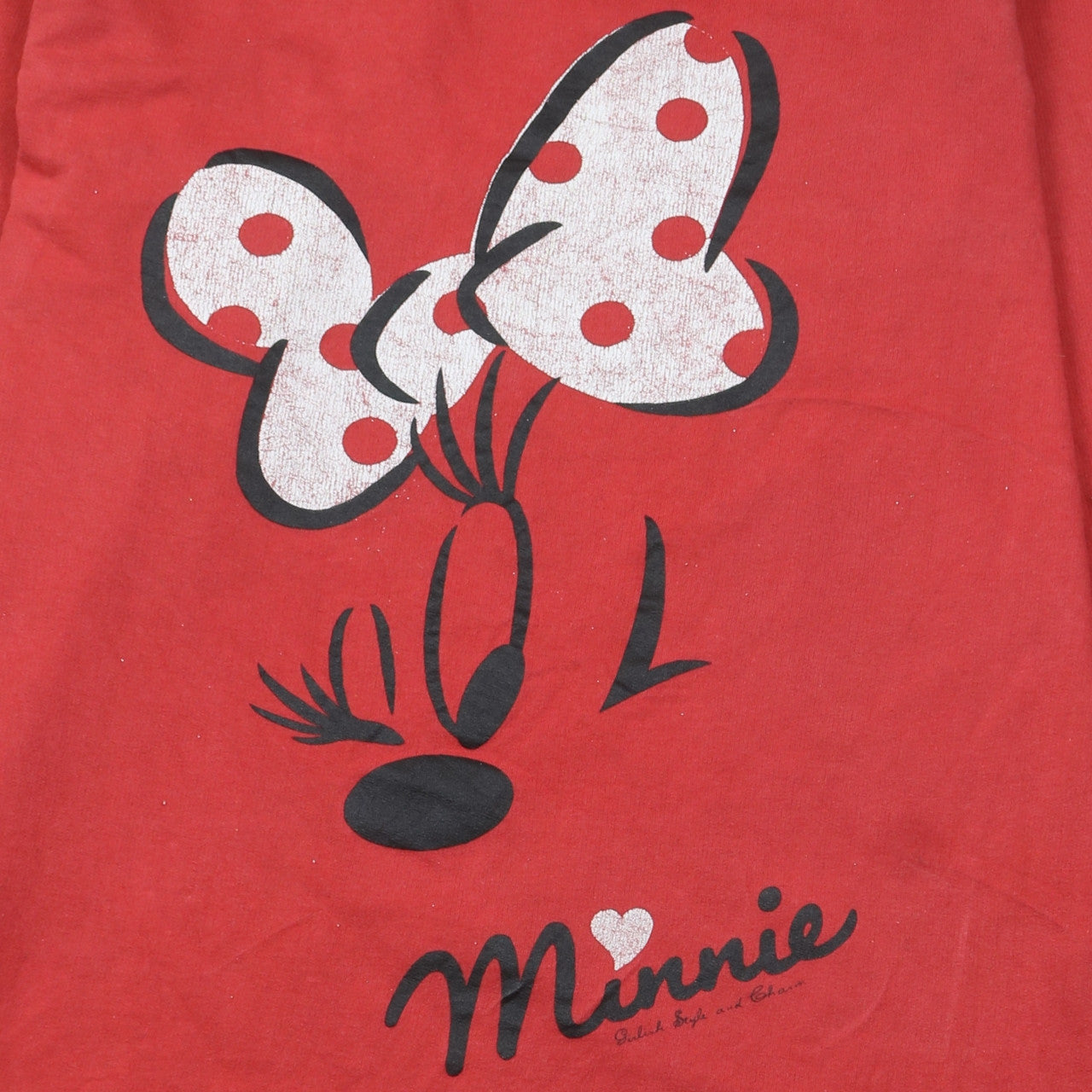 Disney Womens Red Minnie Mouse Long Sleeve Nightshirt Size M