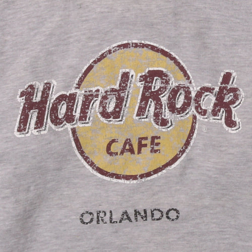 Hard Rock Cafe Orlando Women's Grey Pullover Hoodie Medium