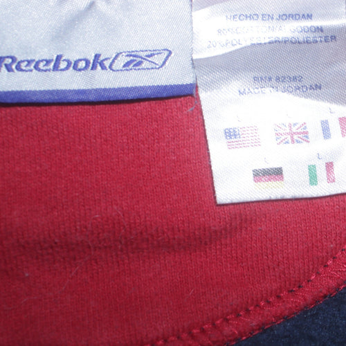 Reebok Womens Navy Blue Sweatshirt Cotton Blend Long Sleeve Pullover M