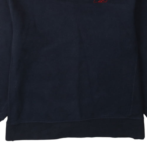 Reebok Womens Navy Blue Sweatshirt Cotton Blend Long Sleeve Pullover M