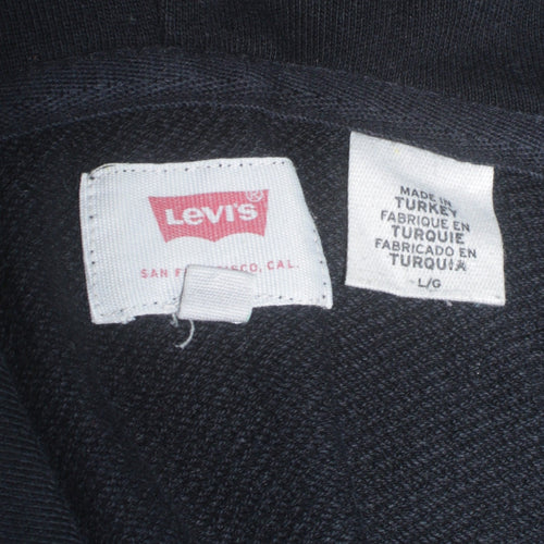 Levi's Men's Black Logo Pullover Hoodie L Regular Fit