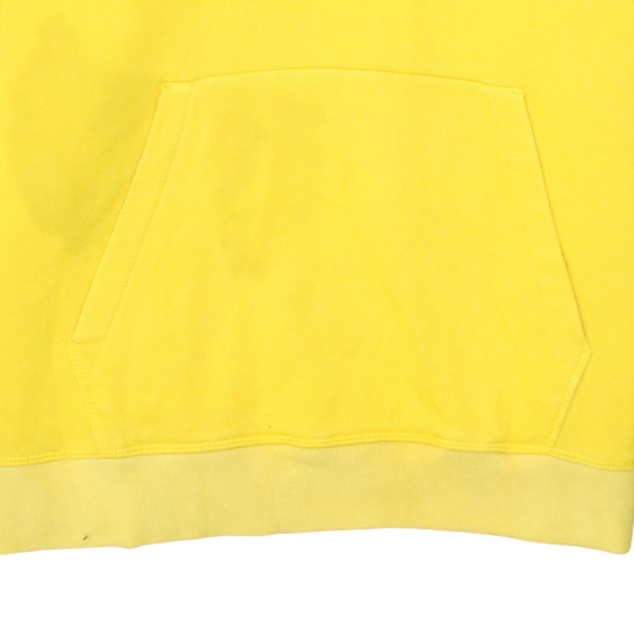 Champion Womens Yellow Pullover Hoodie Medium Logo Tape Casual