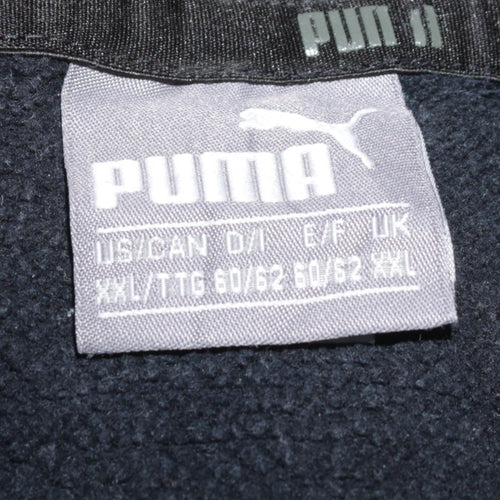 Puma Mens Black 2XL Pullover Hoodie Fleece Sweatshirt