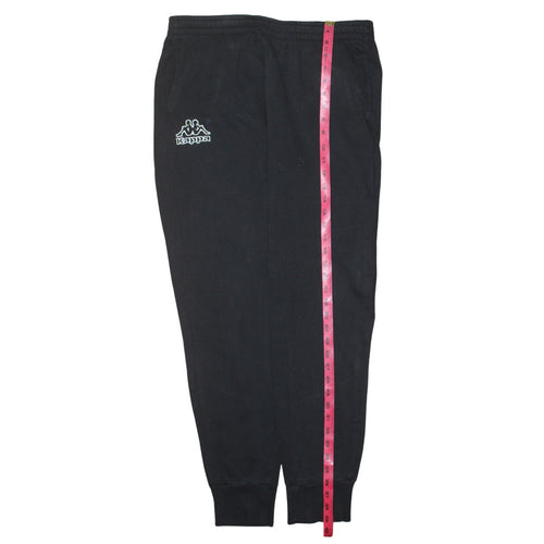Kappa Men's Black XL Jogger Sweatpants Fleece Regular Fit