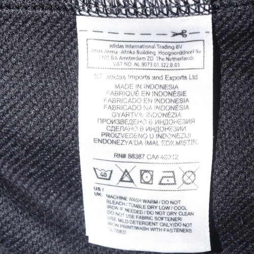 Adidas Womens Black Full Zip Hoodie Medium 12-14 Climalite Sweatshirt