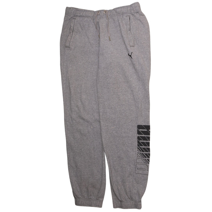 Puma Men's Grey M Sweatpants Jogger Trousers with Logo