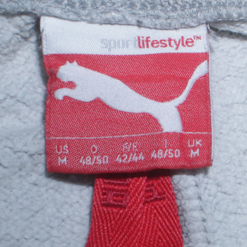 Puma Men's Grey M Sweatpants Jogger Trousers with Logo