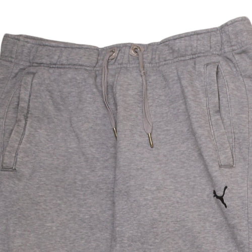 Puma Men's Grey M Sweatpants Jogger Trousers with Logo