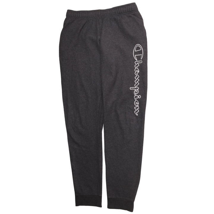 Champion Men's Black Logo Sweatpants Medium Regular Fit