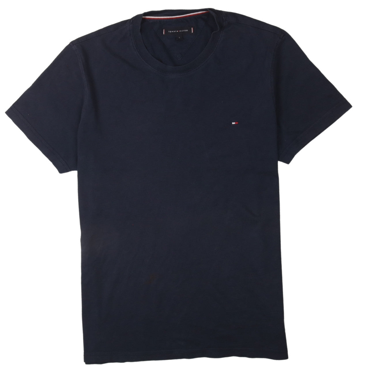 Tommy Hilfiger Men's Blue Crew Neck Cotton T-Shirt Size L