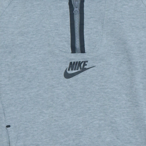 Nike Boys Grey 12-13 Years 1/2 Zip Fleece Sweatshirt