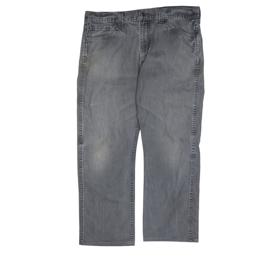 Levi's Men's Grey Straight Leg Denim Jeans Size 36x32 Regular Fit