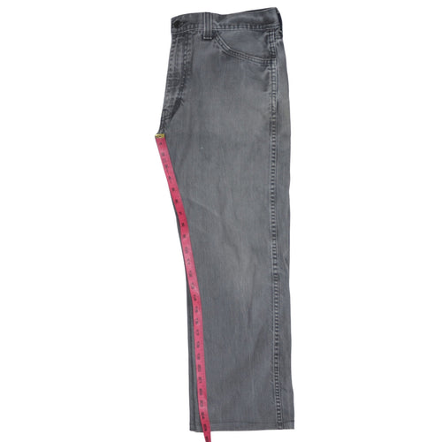 Levi's Men's Grey Straight Leg Denim Jeans Size 36x32 Regular Fit