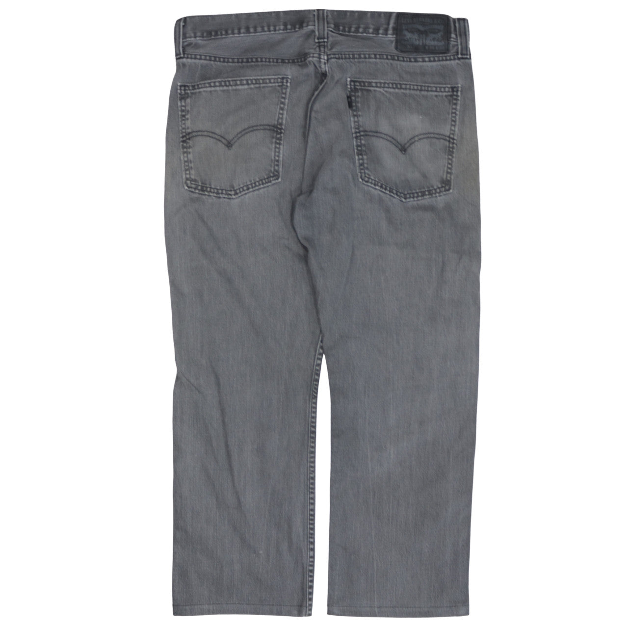 Levi's Men's Grey Straight Leg Denim Jeans Size 36x32 Regular Fit