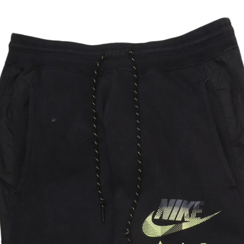 Nike Men's Black Air Jogger Trousers M Fleece Comfort Fit