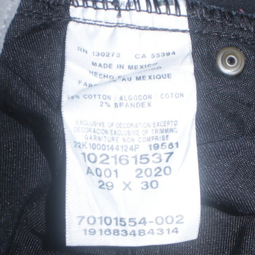 Lee Men's Black Slim Straight Jeans 29W x 30L Stretch Denim