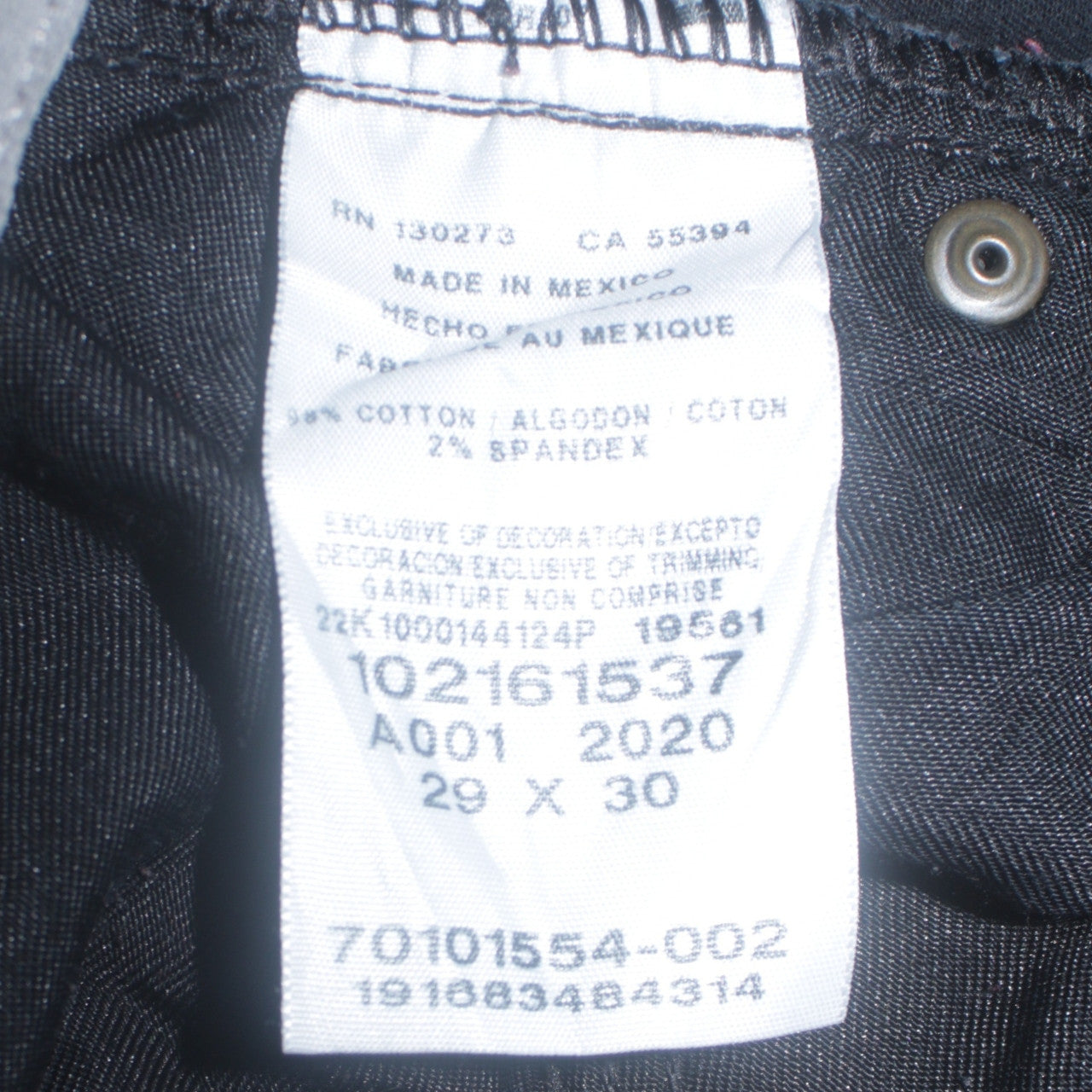 Lee Men's Black Slim Straight Jeans 29W x 30L Stretch Denim