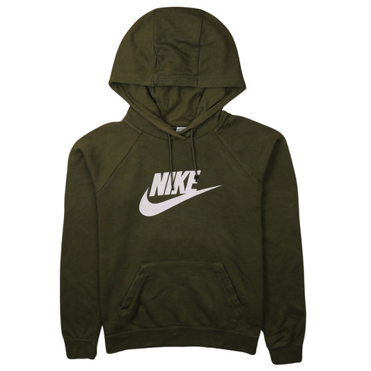 Nike Men's Green Pullover Hoodie Medium Graphic Logo Sportswear
