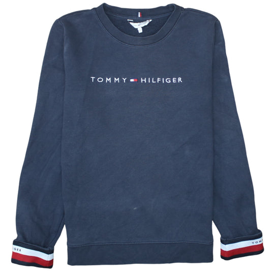 Tommy Hilfiger Womens Navy Blue XS Pullover Sweatshirt