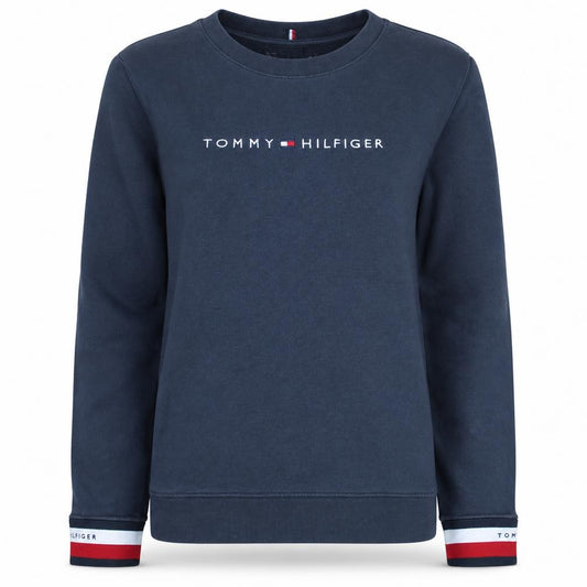 Front view of Tommy Hilfiger women’s navy blue xs pullover sweatshirt