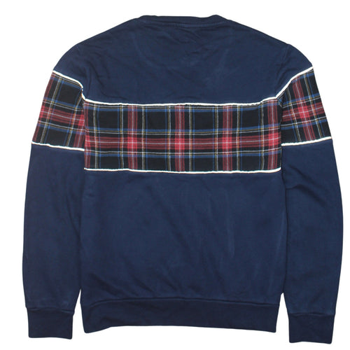 Levi's Men's Blue Plaid Logo Pullover Sweatshirt Size S