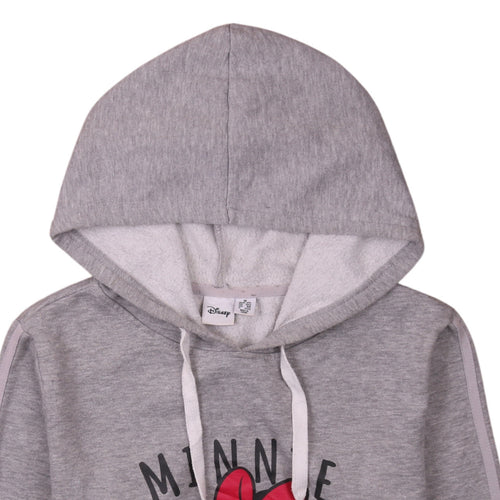Disney Women’s Grey Minnie Mouse Pullover Hoodie Size M 12/14