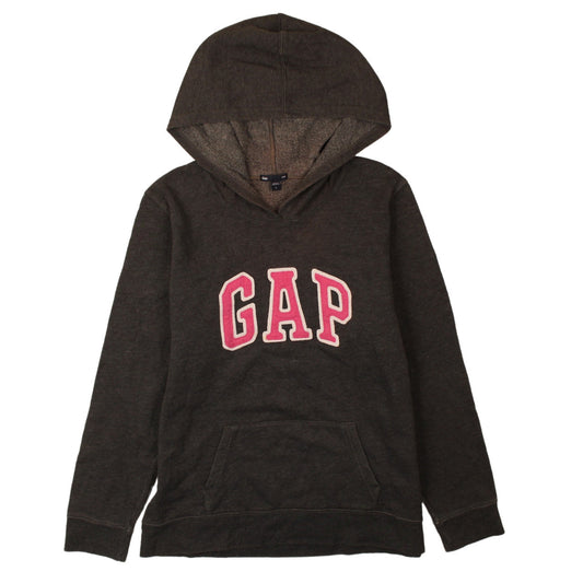 GAP Womens Brown Pullover Hoodie L Logo Cotton Blend Casual
