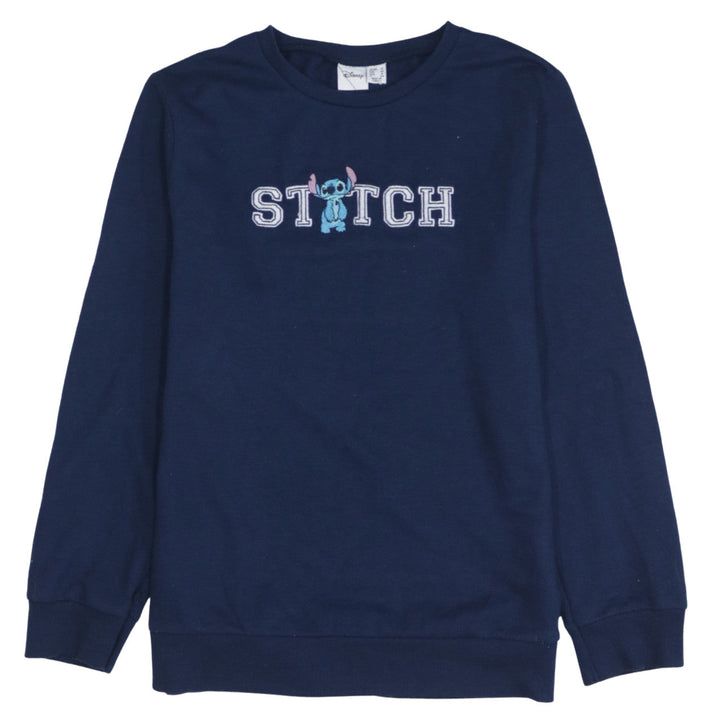 Disney Primark Women Navy Stitch Sweatshirt UK 12 Cotton Pullover