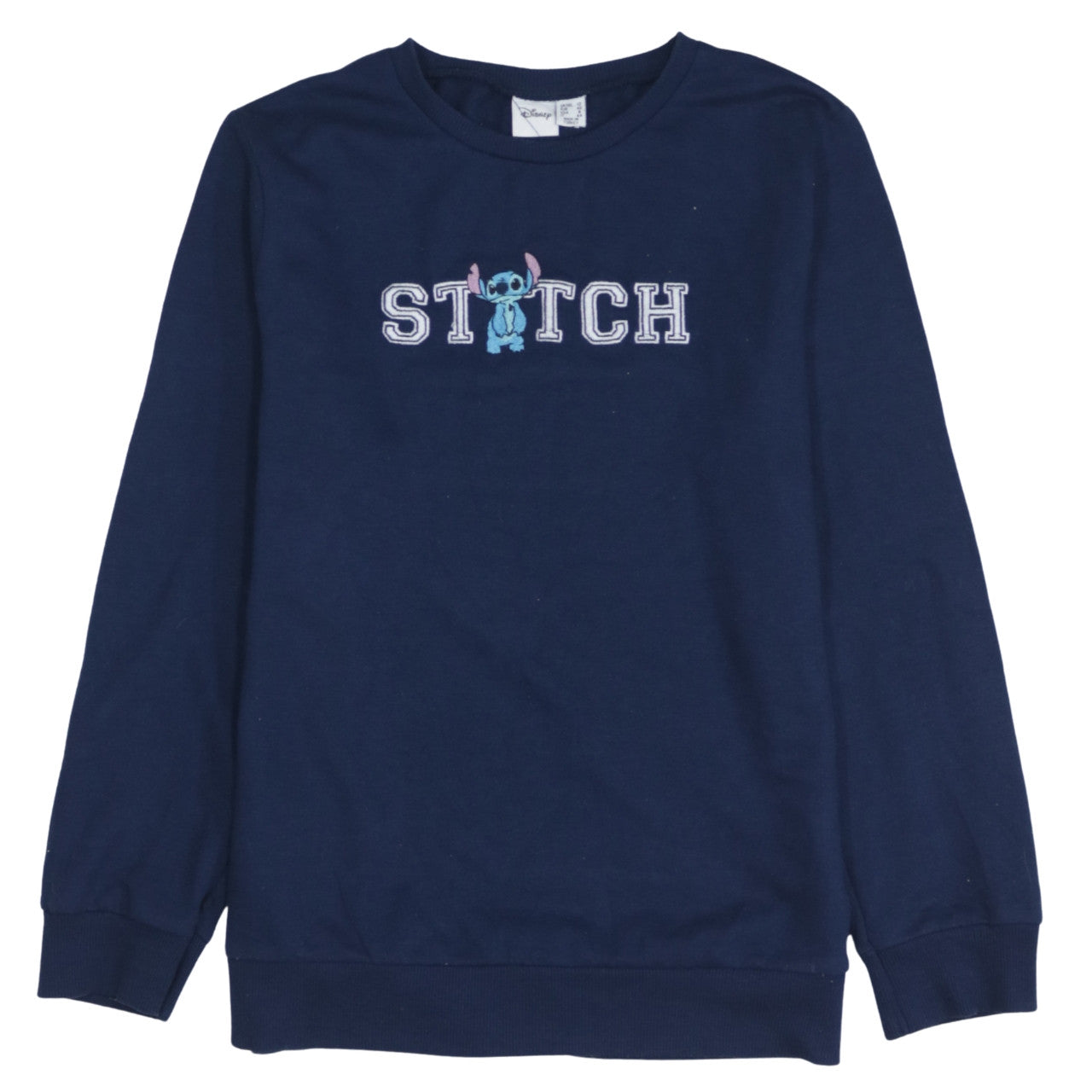 Disney Primark Women Navy Stitch Sweatshirt UK 12 Cotton Pullover