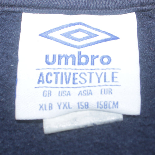 Umbro Boys Navy Blue Crew Neck Sweatshirt Size 158cm Cotton Blend