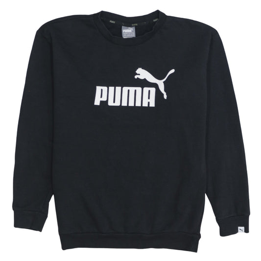 Puma Womens Black Size 10 Crew Neck Pullover Sweatshirt