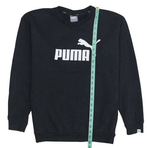 Puma Womens Black Size 10 Crew Neck Pullover Sweatshirt