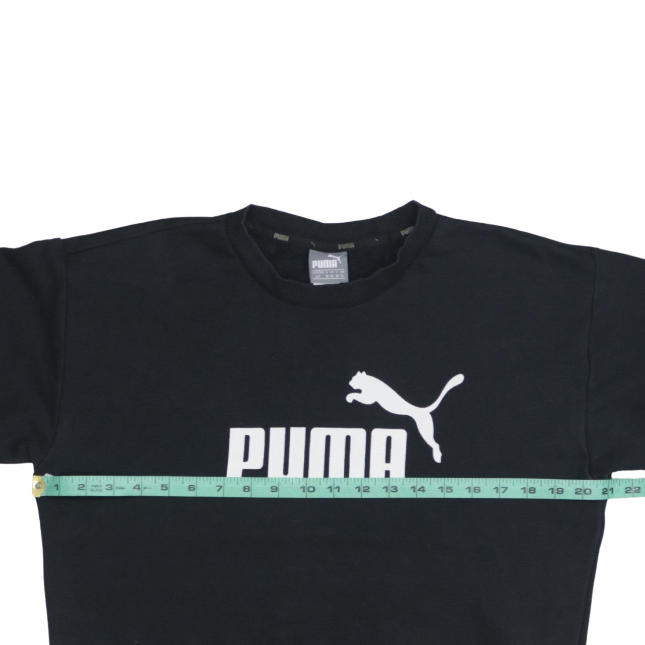 Puma Womens Black Size 10 Crew Neck Pullover Sweatshirt