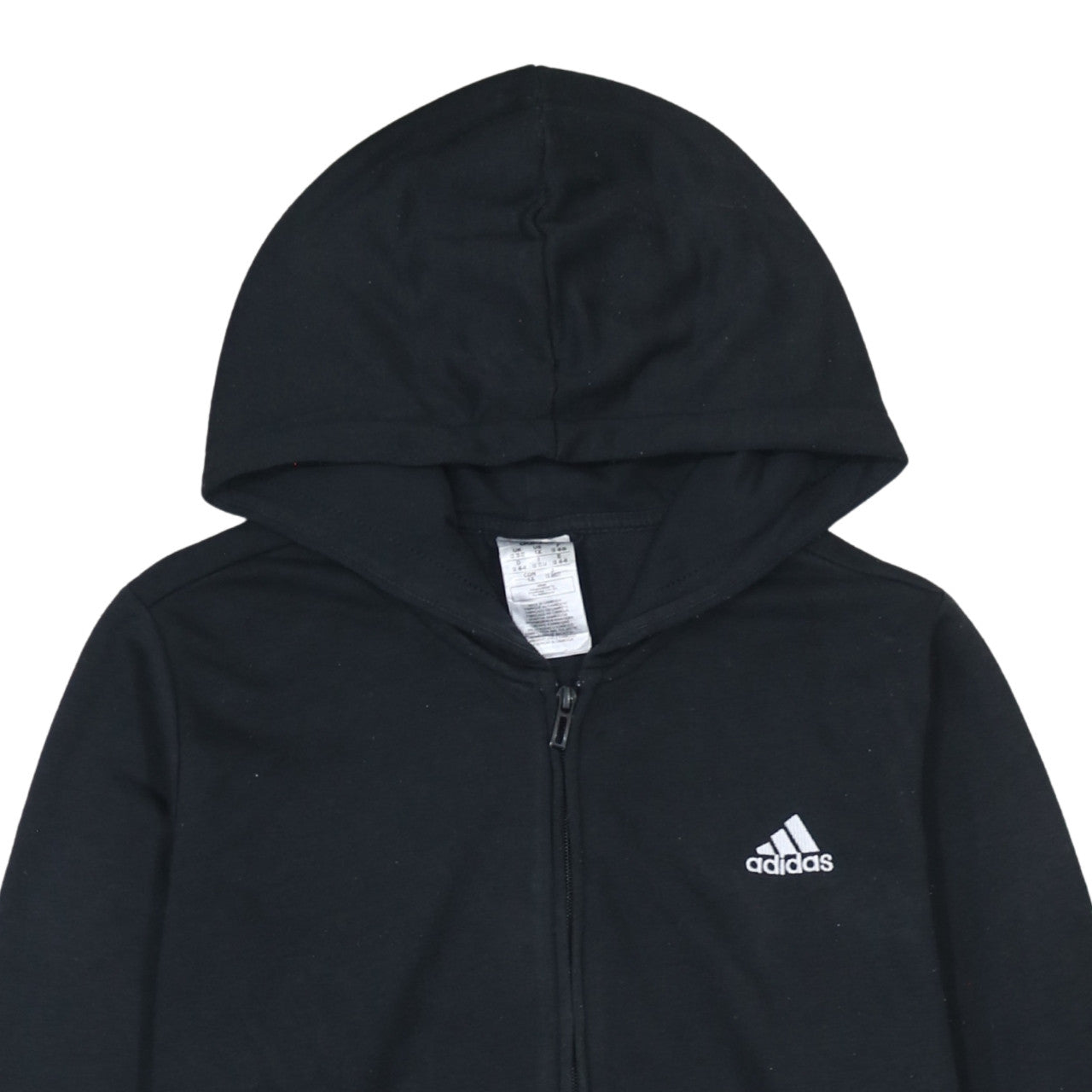 Adidas Women Black Full Zip Hoodie 1X 20-22 Logo Sportswear