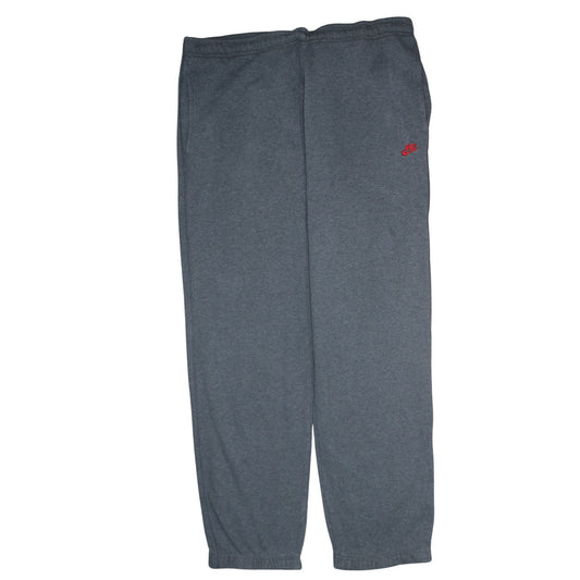 Nike Mens Grey Fleece Sweatpants L 34 Regular Fit Casual Trousers