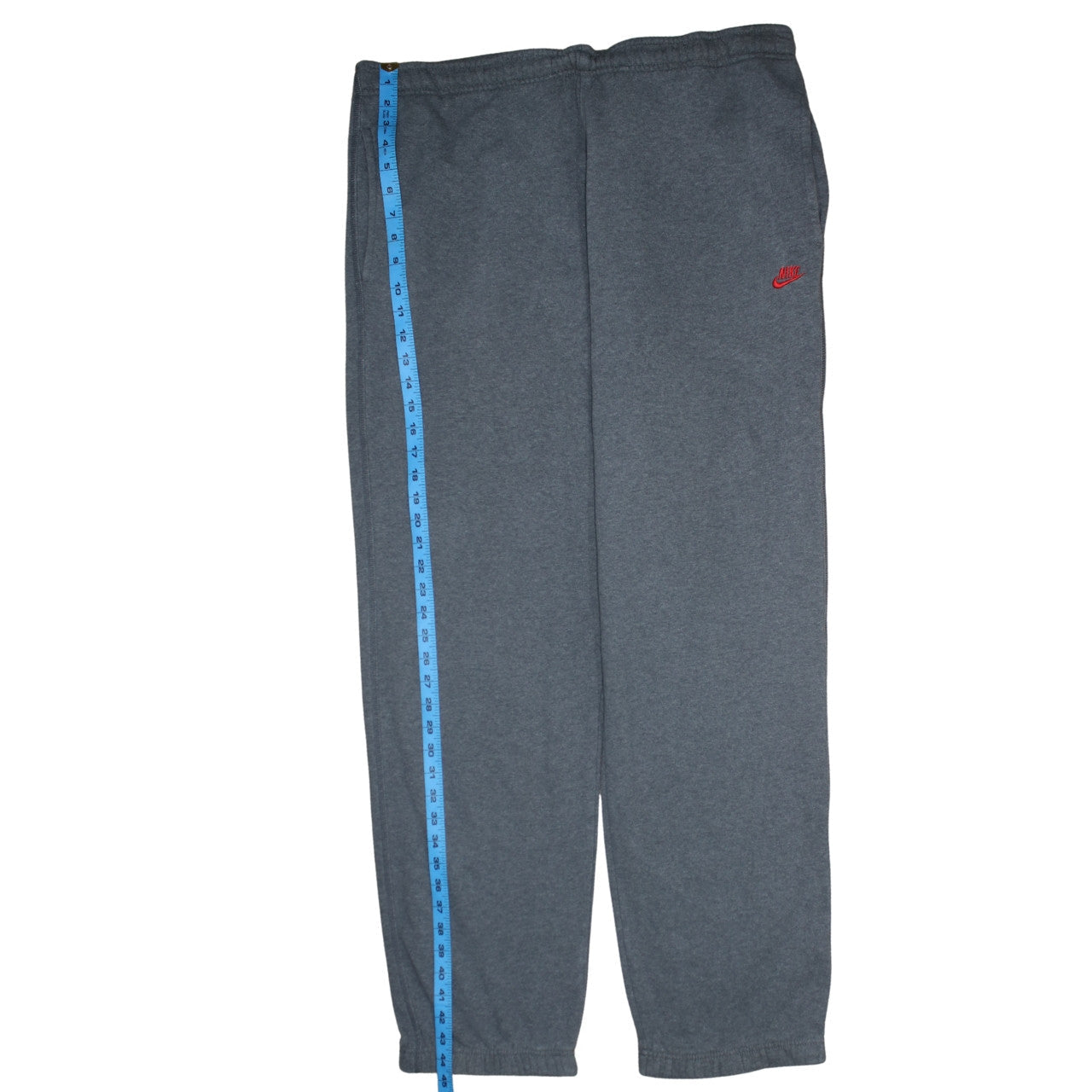 Nike Mens Grey Fleece Sweatpants L 34 Regular Fit Casual Trousers