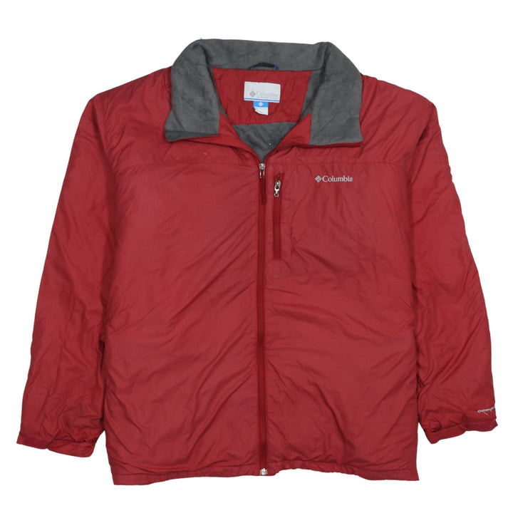Columbia Mens Red L Full Zip Lined Puffer Jacket Outdoor Coat