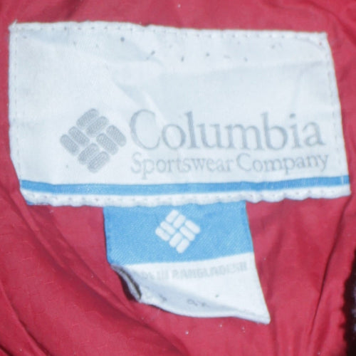 Columbia Mens Red L Full Zip Lined Puffer Jacket Outdoor Coat