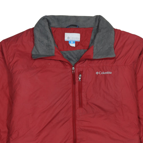 Columbia Mens Red L Full Zip Lined Puffer Jacket Outdoor Coat