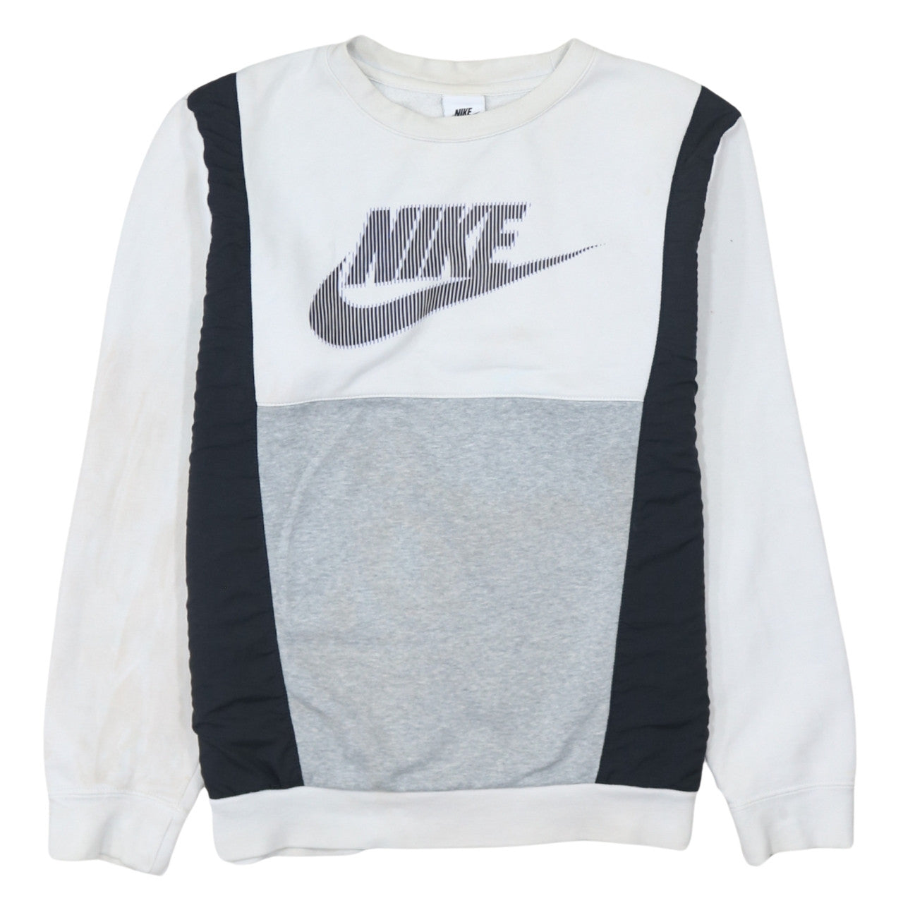 Nike Men's White Graphic Logo Pullover Sweatshirt Size S