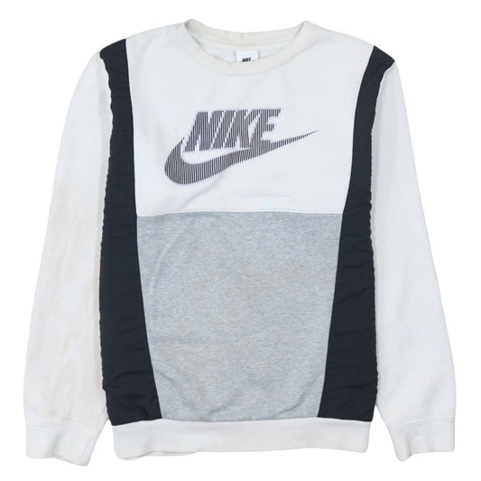 Nike Men's White Graphic Logo Pullover Sweatshirt Size S