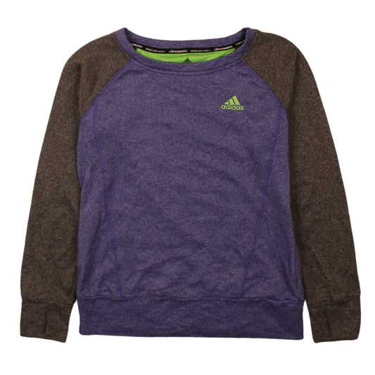 Adidas Women Purple & Brown Climalite Sweatshirt Size S 8-10
