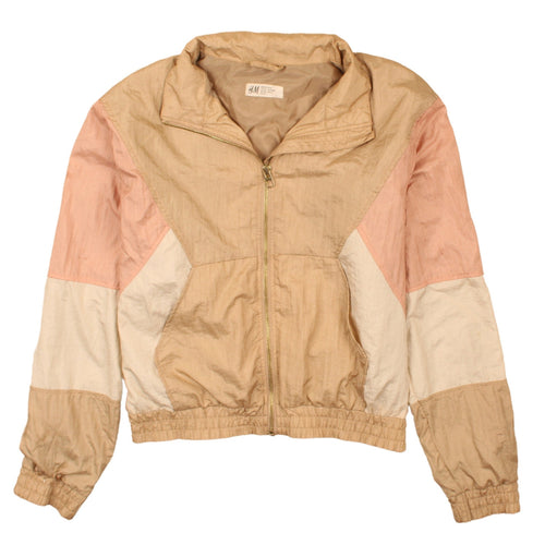 H&M Girls Beige Colourblock Windbreaker Jacket Size 14 Plus