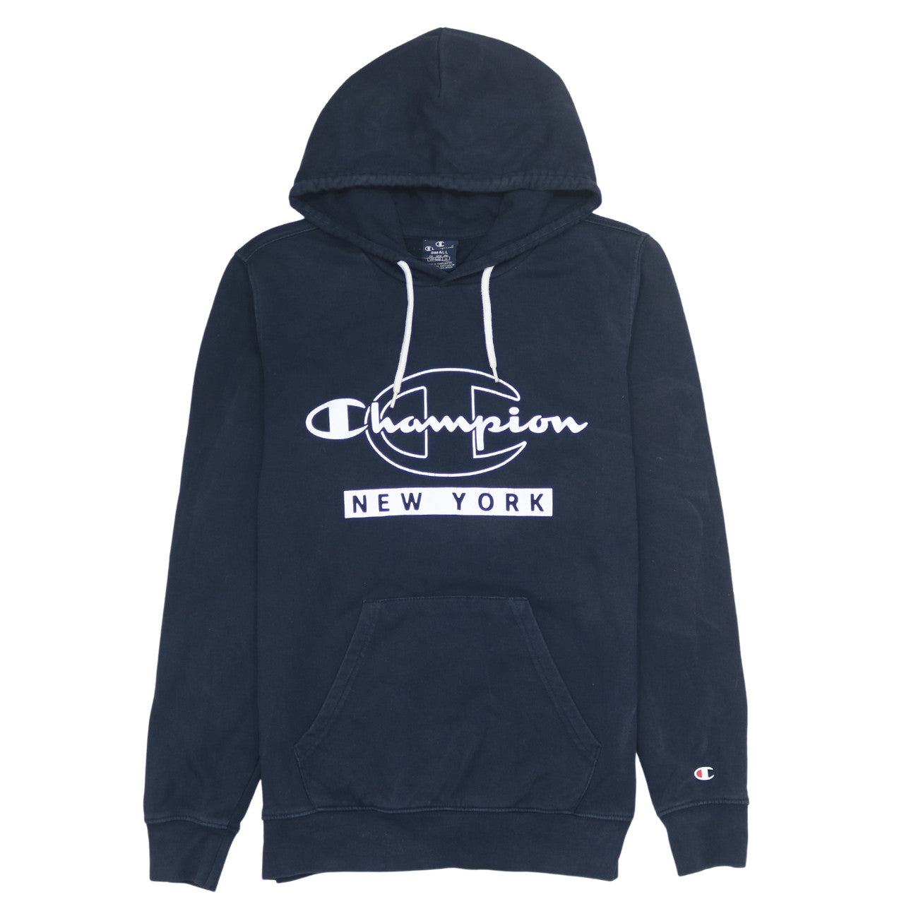 Champion Boys Black Small Pullover Hoodie New York Logo Graphic Print