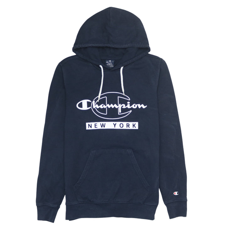 Champion Boys Black Small Pullover Hoodie New York Logo Graphic Print