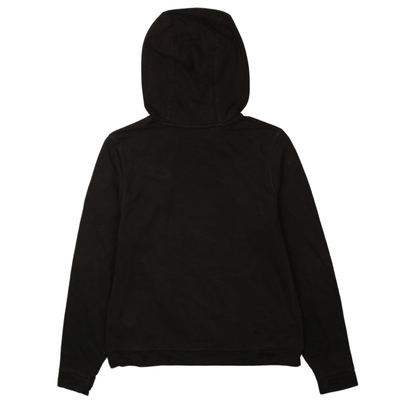 Nike Boys Black Pullover Hoodie L Logo Print Cotton Blend Sweatshirt