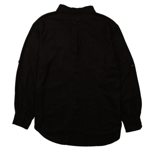 WE Women Black Cotton Button-Up Long Sleeve Shirt M