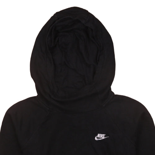 Nike Men's Black Pullover Hoodie M Fleece Logo Sweatshirt