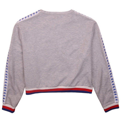 Kappa Women Grey Crew Neck Pullover Sweatshirt Size L