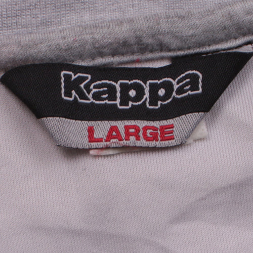 Kappa Women Grey Crew Neck Pullover Sweatshirt Size L